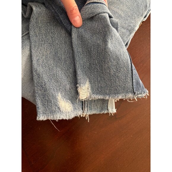 Reformation Denim Patch Skinny Distressed Patchwork Jeans Size 26 - Picture 9 of 13